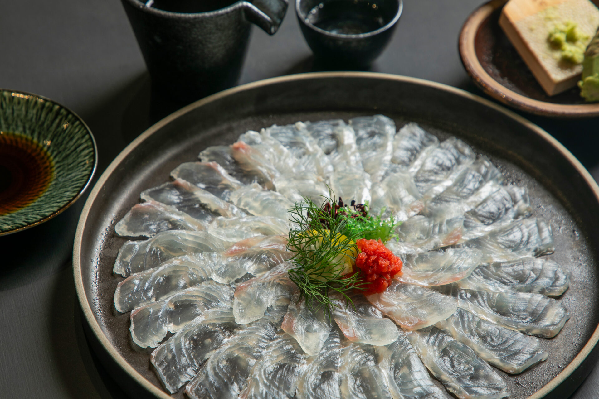 トラフグのてっさ＆ヒラメの薄造り